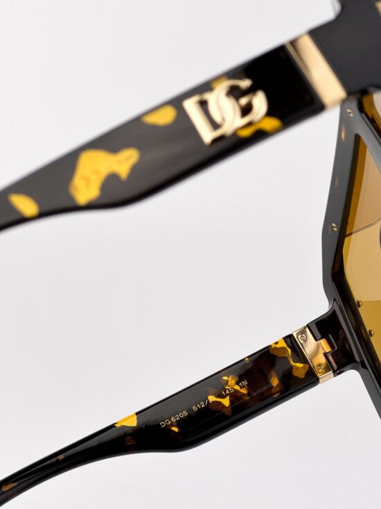 Dolce & Gabbana DG6205 612/85 Sunglasses – Yellow Havana Shield Frame main image 9